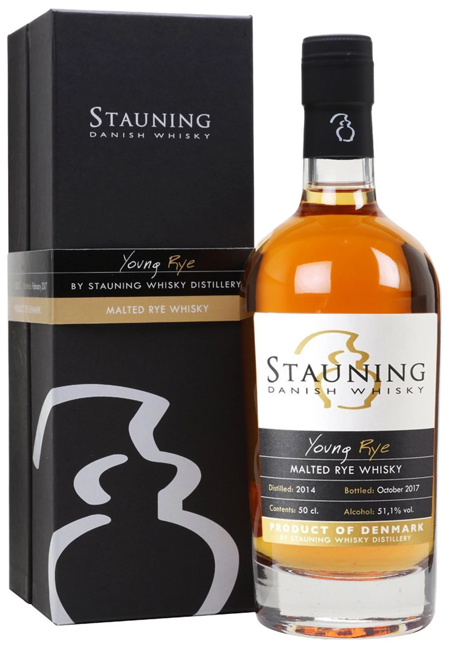 Løgismose Spiritus Stauning Whisky Stauning Young Rye October  2017  51,11% 50cl - 134240