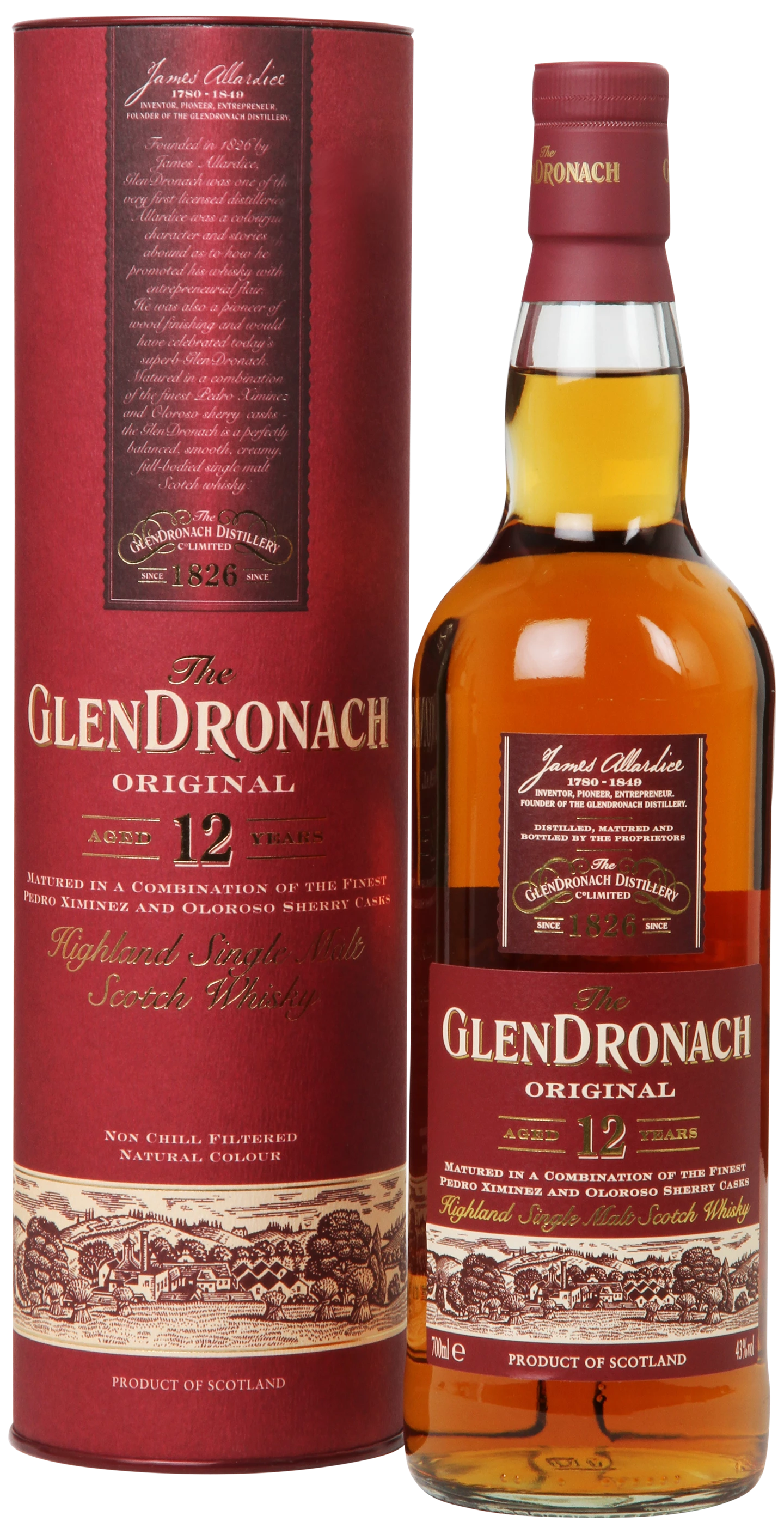 Løgismose Spiritus GlenDronach 12 Years Original  43%  70cl Skotland - 128515