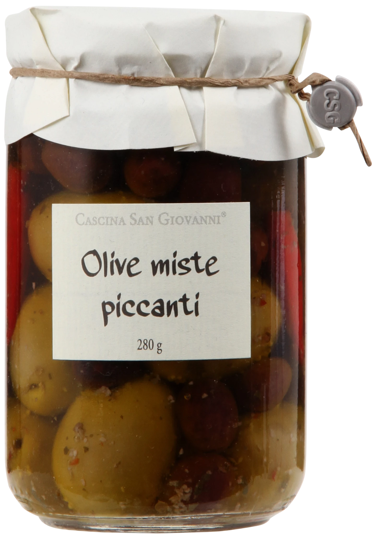 Løgismose Delikatesser Cascina San Giovanni Blandede oliven med chili 280g - 210898