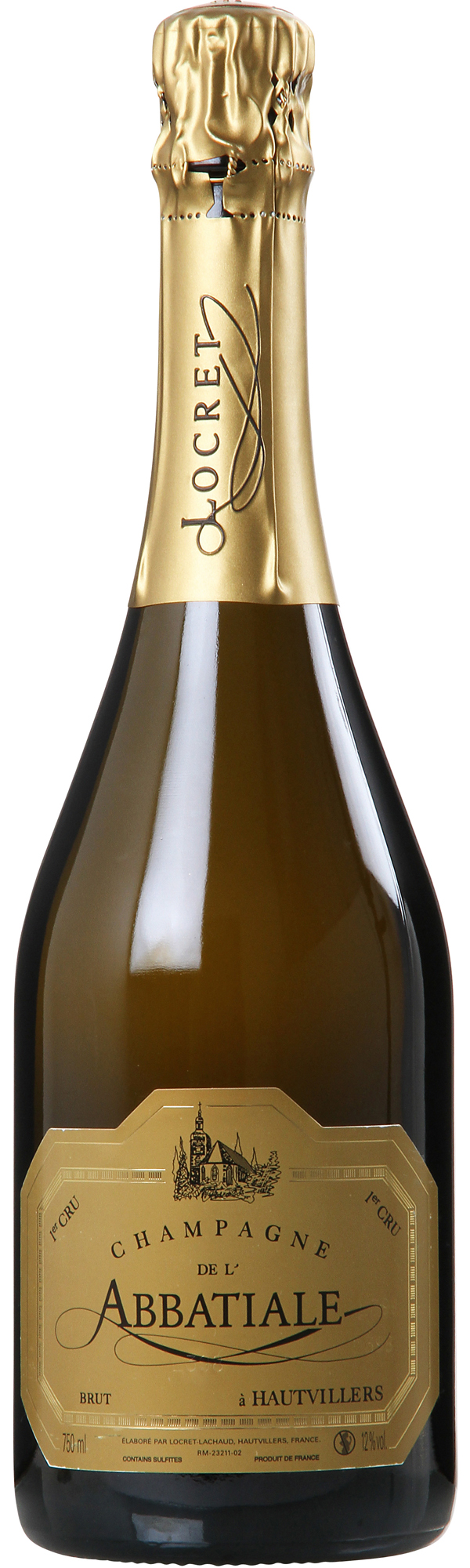 Champagne de l'Abbatiale Brut 1. Cru NV, Champagne Locret-Lachaud