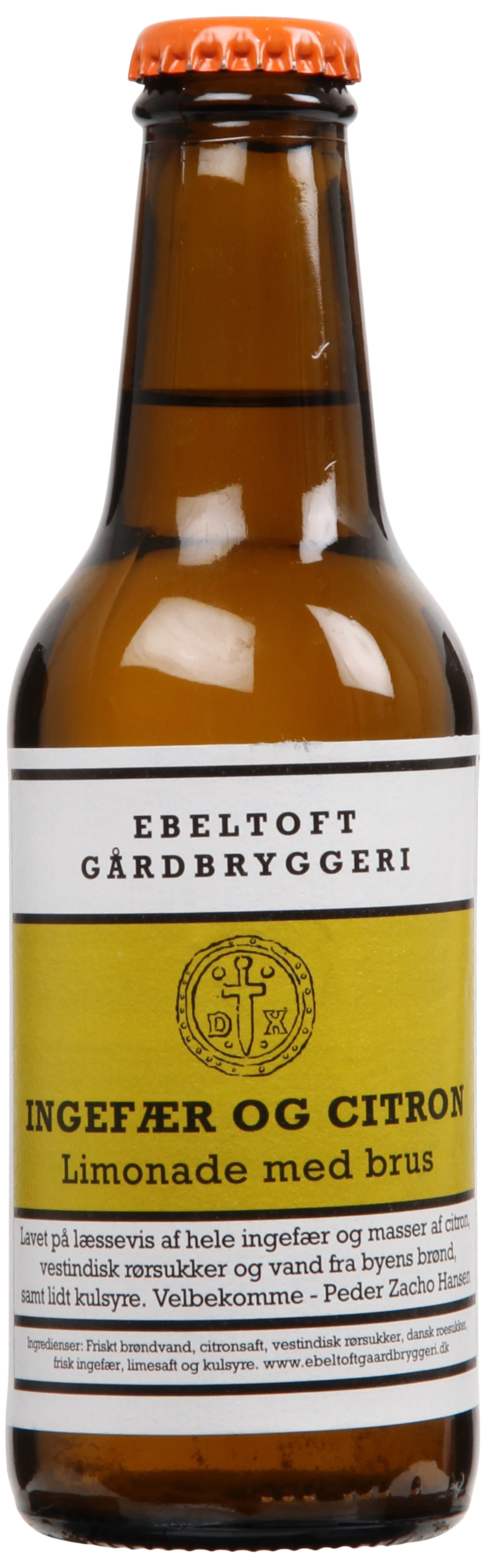 Løgismose soft drinks Ebeltoft Gårdbryggeri Ingefær & citron brus 25cl - 220302