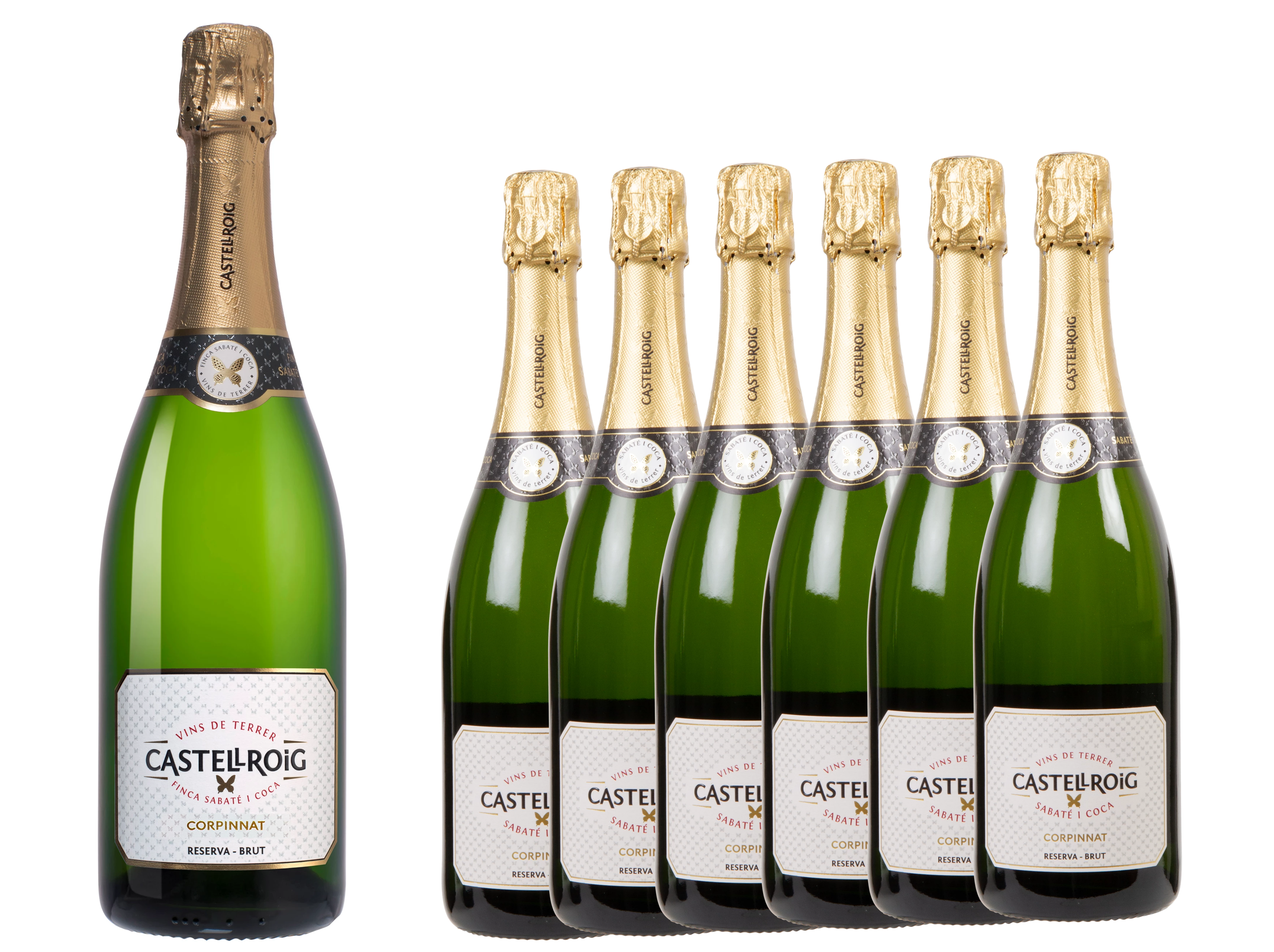 6 Cava Corpinnat Brut Reserva ØKO 0,75l + 1 magnum 1,5l