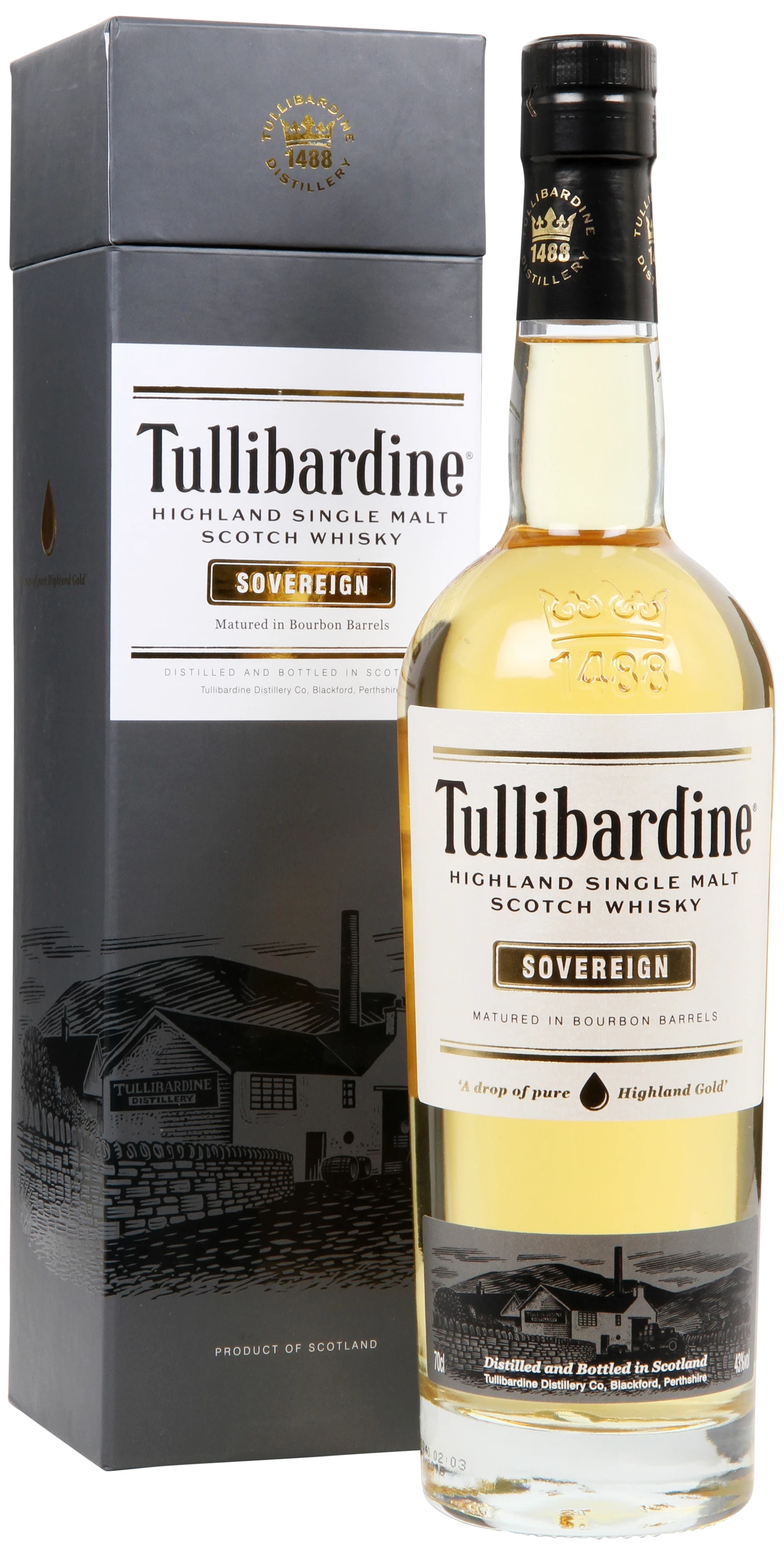 Løgismose Spiritus Tullibardine Sovereign Highland Single Malt 70cl 43% Skotland- 207332