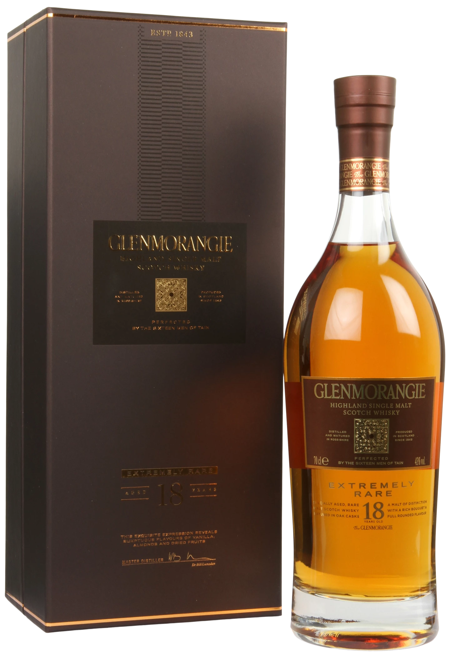Løgismose Spiritus Glenmorangie Highland Skotland 43% Glenmorangie Whisky 18 Years Old Æske - 221143 1