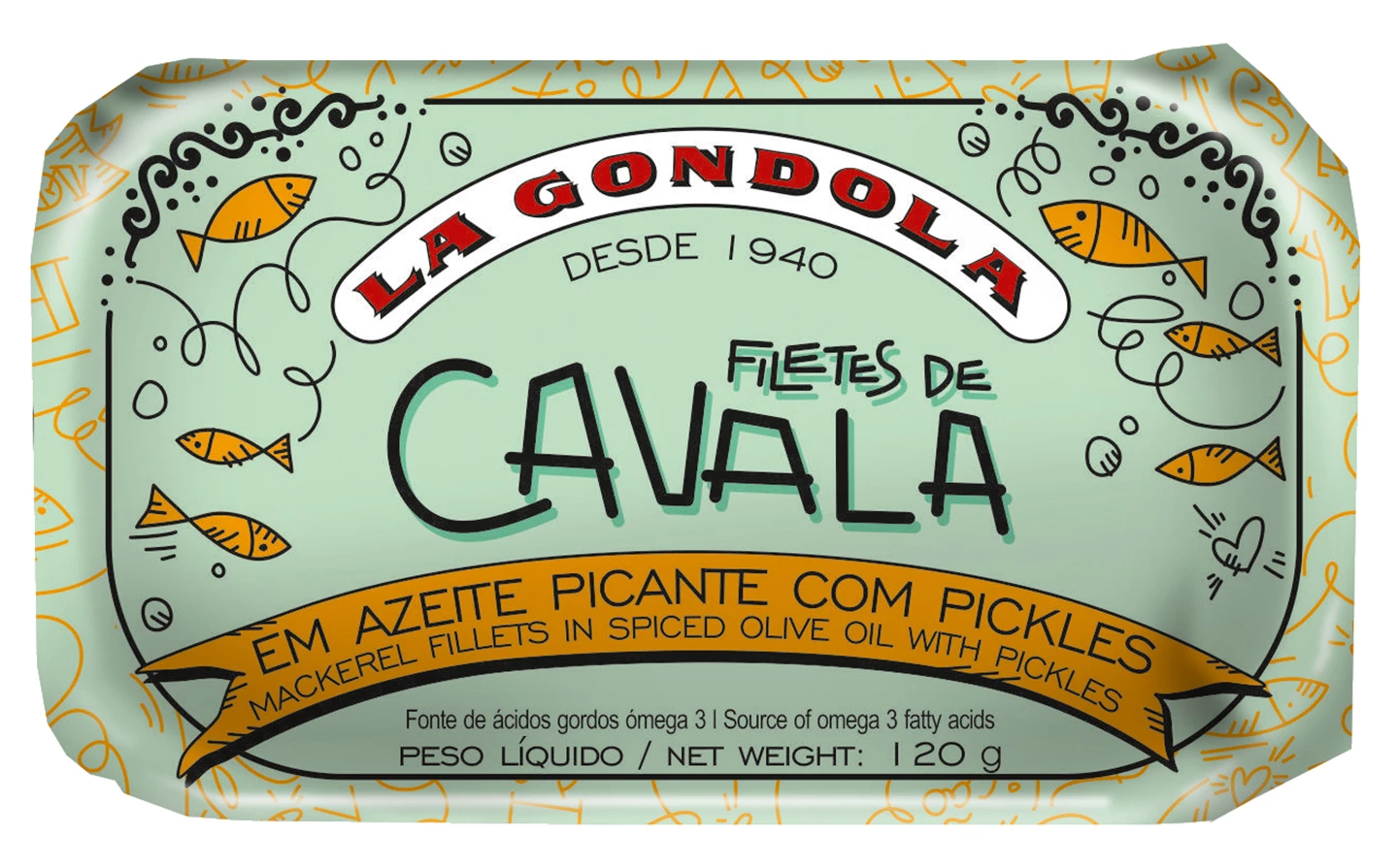 Løgismose Delikatesser La Gondola Pikant makrelfilet i olivenolie 120g - 211082