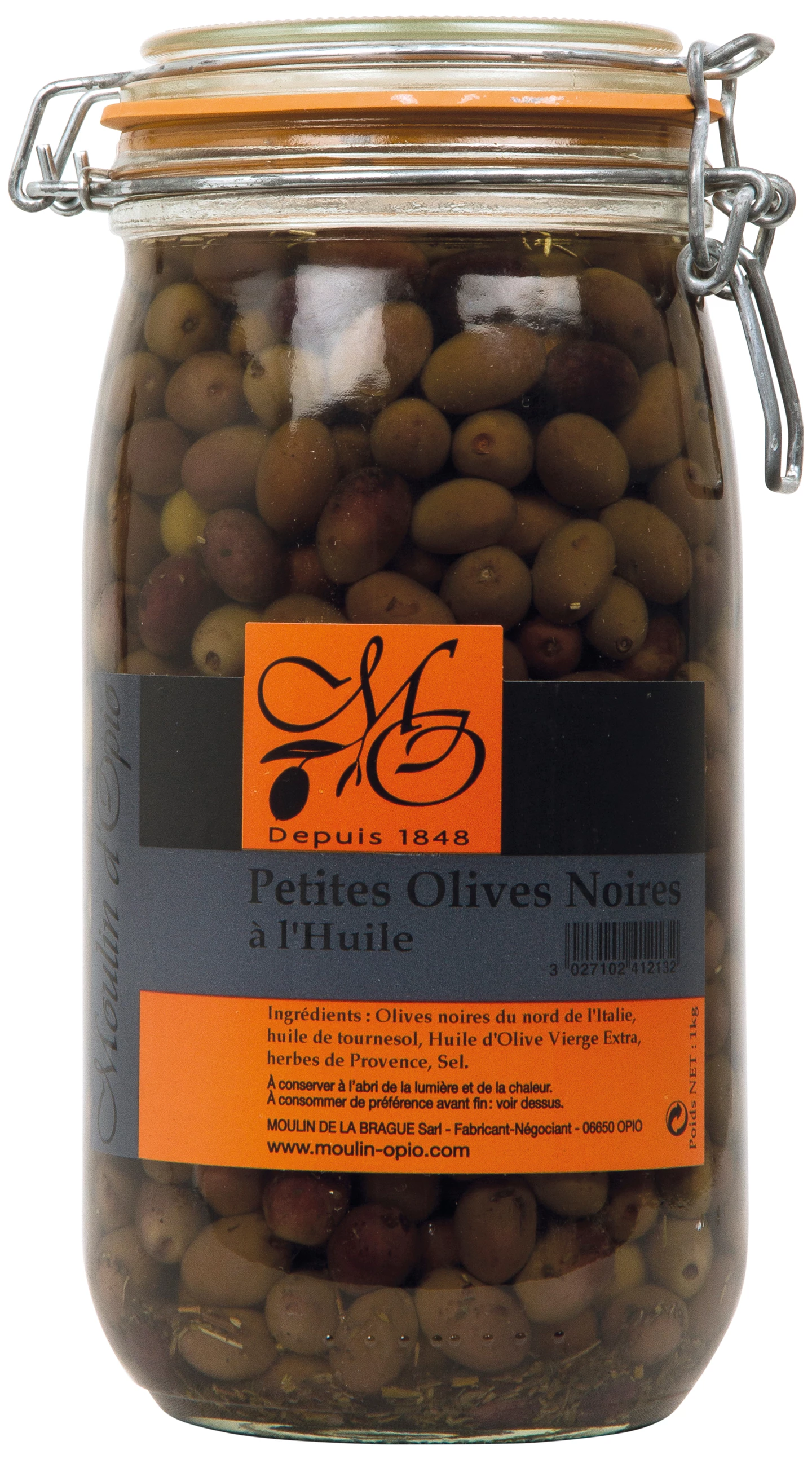 Løgismose Delikatesser Moulins de la Brague Oliven sorte m Herbes de Provence 1000g - 127878