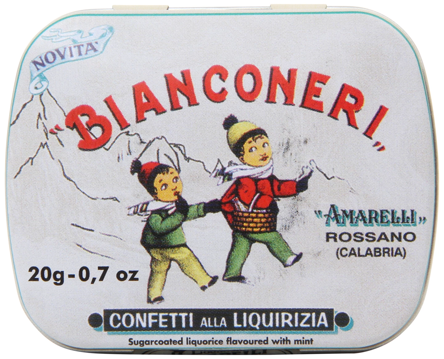 Løgismose Delikatesser Amarelli Italiensk lakrids Dragee Bianconeri 20g - 128083